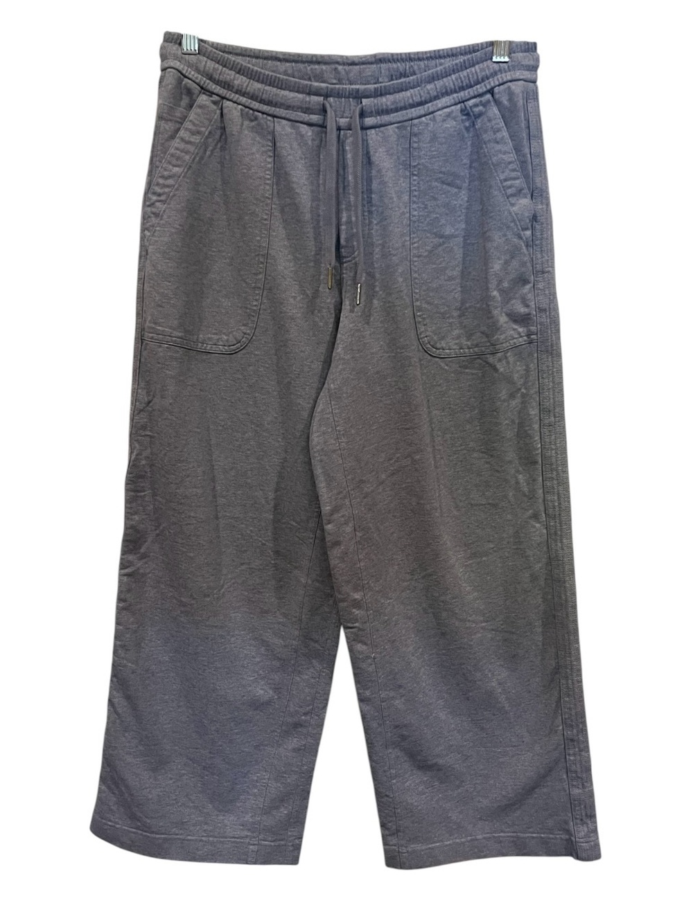 Athleta women’s light blue wide leg cropped pants size 10 Tall
